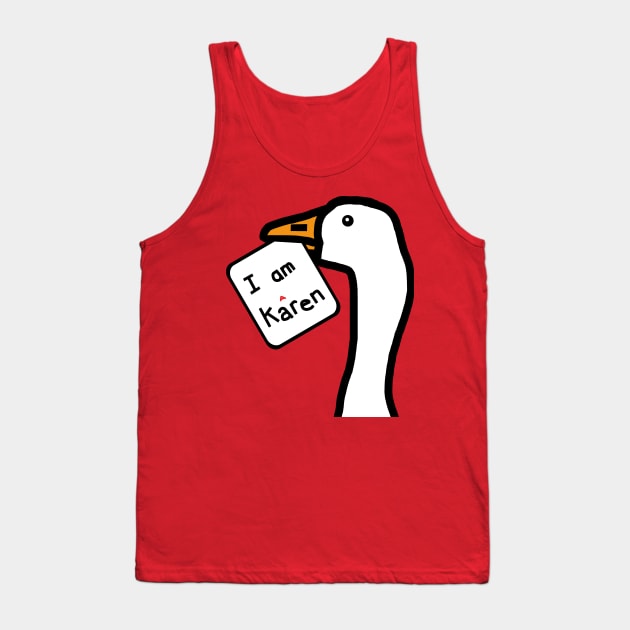 Gaming Goose Portrait Stolen Karen Sign Memes Tank Top by ellenhenryart